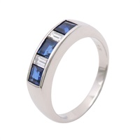 JEWELRY 無品牌珠寶 戒指 #56 藍寶石 鑽石 PT900鉑金 Sapphire 6.63ct