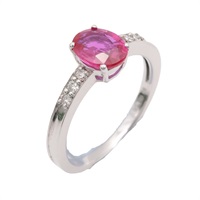 JEWELRY 無品牌珠寶 紅寶石 鑽石 戒指 18K白金 Ruby 2.61g