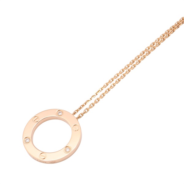 Cartier 卡地亞 Love 項鍊 鑽石項鍊 18K玫瑰金 B7014700