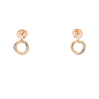 Cartier 卡地亞 Trinity Pierced 耳環 18K黃金 鑽石 B8043200