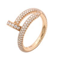 Cartier 卡地亞 Juste Un Clou 戒指 #47 鑽石 18K玫瑰金 N4748600