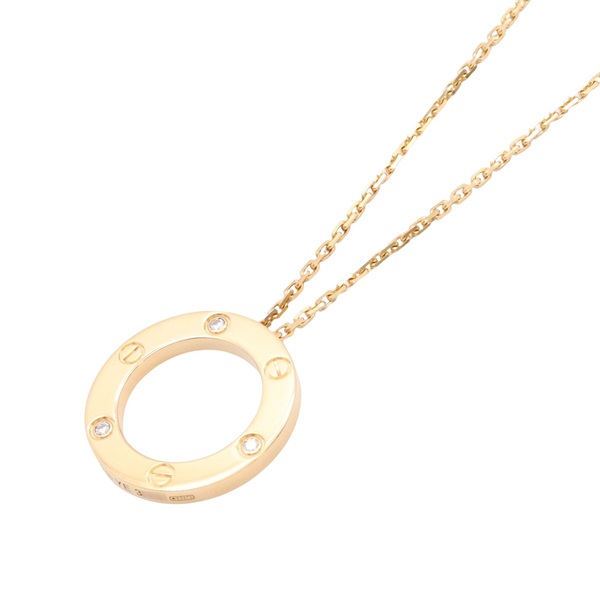 Cartier 卡地亞 Love 項鍊 3PD鑽石 18K黃金 B7014500