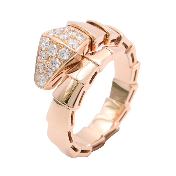 BVLGARI 寶格麗 Serpenti Viper 戒指 #57 18K玫瑰金 AN855318