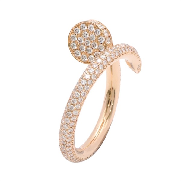 Cartier 卡地亞 Juste Un Clou 戒指 #52 18K玫瑰金 鑽石 N4748600