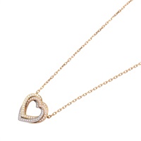 Cartier 卡地亞 Heart Trinity 項鍊 18K黃金 鑽石 B7061300