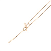 HERMES 愛馬仕 Ever Chaine d'ancre 項鍊 18K玫瑰金 鑽石 H118341B