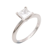 Tiffany & Co 蒂芬妮 Princess Solitaire 鑽石戒指 PT950鉑金