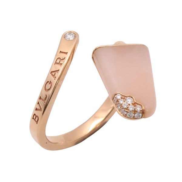 BVLGARI 寶格麗 Gelati 戒指 #53 18K玫瑰金 蛋白石 鑽石 AN858657