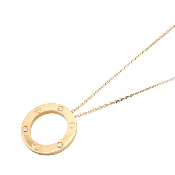 Cartier 卡地亞 Love 項鍊 18K黃金 鑽石 B7014500