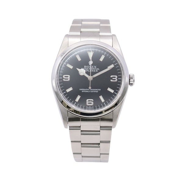 ROLEX 勞力士 Explorer 腕錶 黑色錶盤 不鏽鋼 14270