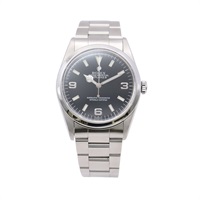 ROLEX 勞力士 Explorer 腕錶 黑色錶盤 不鏽鋼 14270