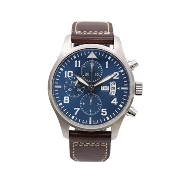 IWC 萬國錶 Pilot's Edition 小王子 腕錶 藍色錶盤 棕色皮革錶帶 不鏽鋼 IW377706