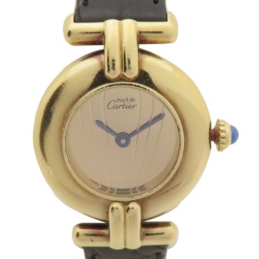 Must De Cartier Vermeil 金色錶盤 石英 腕錶