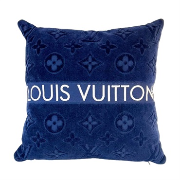 藍色 原花 棉布 LVacation Beach Pillow 抱枕 枕頭 靠枕 M78816
