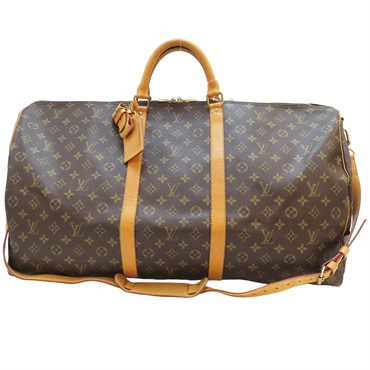 【激安價】棕色 原花 帆布 Keepall Bandouliere 60 手提行李袋 VI1914