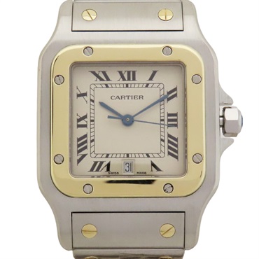 銀色 金色 不鏽鋼 Santos Galbee 石英腕錶 187901