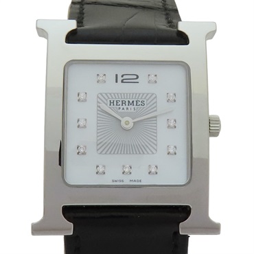 白色錶盤 11PD 黑色錶帶 HEURE H 腕錶 HH1.510