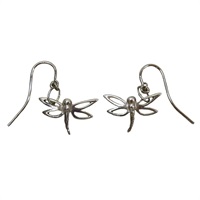 銀色 925純銀 蜻蜓造型 耳環
