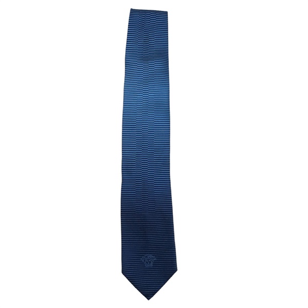 藍色 真絲 條紋 領帶