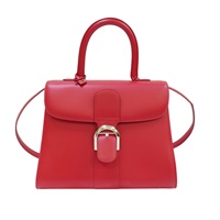 DELVAUX 德爾沃 紅色 牛皮 Brillant MM 兩用包 Brillant MM