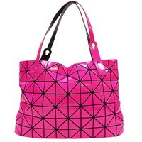 BAO BAO ISSEY MIYAKE 三宅一生 桃紅色 PVC 10x6 手提包