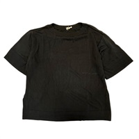 黑色 聚酯纖維 短袖 上衣 T-shirt