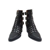 黑色 牛皮 鉚釘 Pheobe Bootie 短靴 #5.5