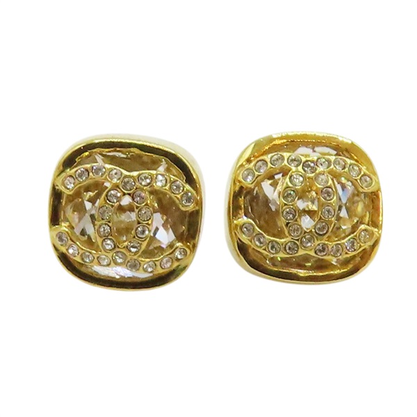 【再降價】金色 合金 CC LOGO 耳環【CHANEL 香奈兒】 L21 C