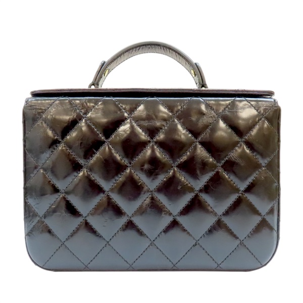 黑色 亮面牛皮 兩用包 化妝箱