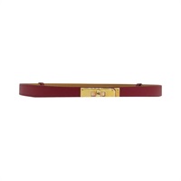 紅色 Epsom小牛皮 Kelly 18 皮帶 X刻 金扣