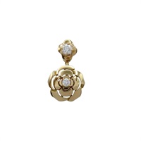 18K玫瑰金 鑽石 山茶花 Extrait de Camelia 單耳環 EV9869