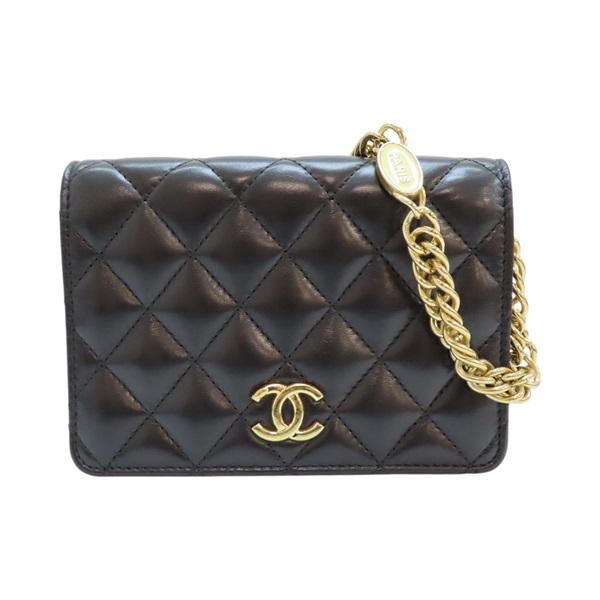 【再降價】黑色 羊皮 WOC 單肩包 金扣【CHANEL 香奈兒】