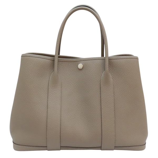 【再降價】斑鳩灰 Negonda牛皮 Garden Party 36 手提包【HERMES 愛馬仕】