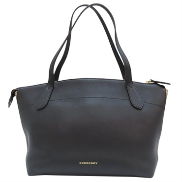 【再降價】黑色 牛皮 手提包 托特包【BURBERRY 巴寶莉】