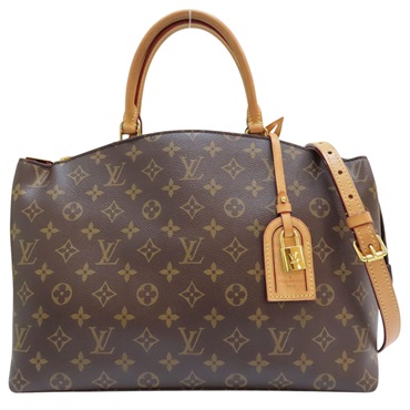 【再降價】棕色 原花 PVC帆布 Grand Palais 两用包【LOUIS VUITTON LV 路易威登】 M45898