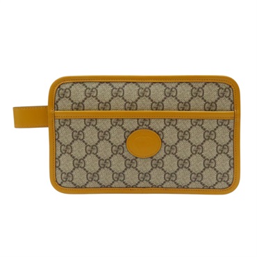 烏木色 Supreme 帆布 黃色牛皮 Interlocking G 手提包