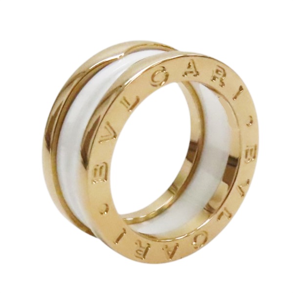 【再降價】B-zero1系列 18K玫瑰金 白色 陶瓷 戒指 49【BVLGARI 寶格麗】 345830