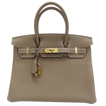 大象灰 Togo牛皮 Birkin 30 柏金包 手提包 Y刻 金扣 Y SN 026 GT