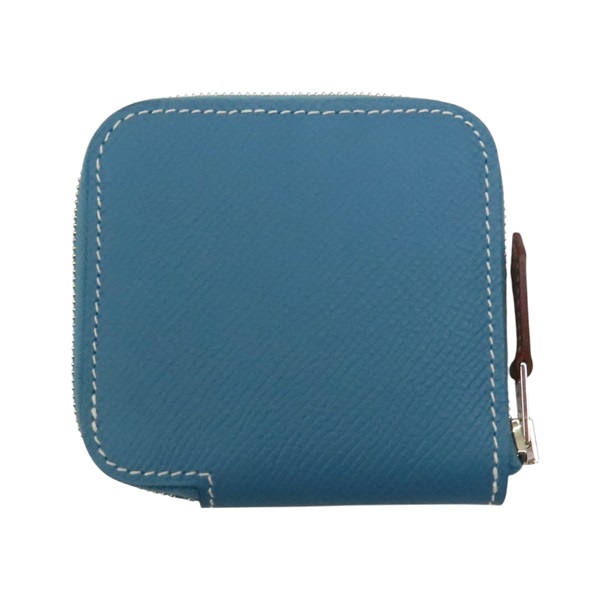 藍色 牛皮 Silk'In Compact 絲巾 短夾 B刻 B TS 010 AU