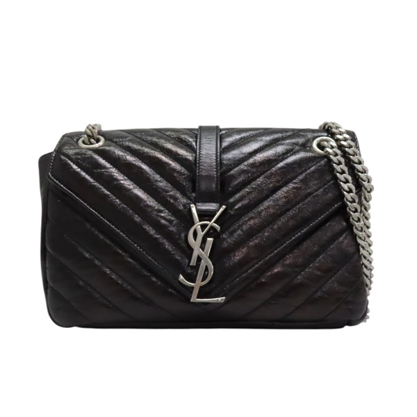 黑色 亮面牛皮 肩背包 染色