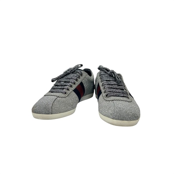 【再降價】銀色 金蔥 休閒鞋 36.5【GUCCI 古馳】