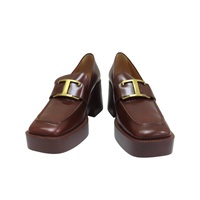 棕色 牛皮 Timeless 厚底 樂福鞋 #40