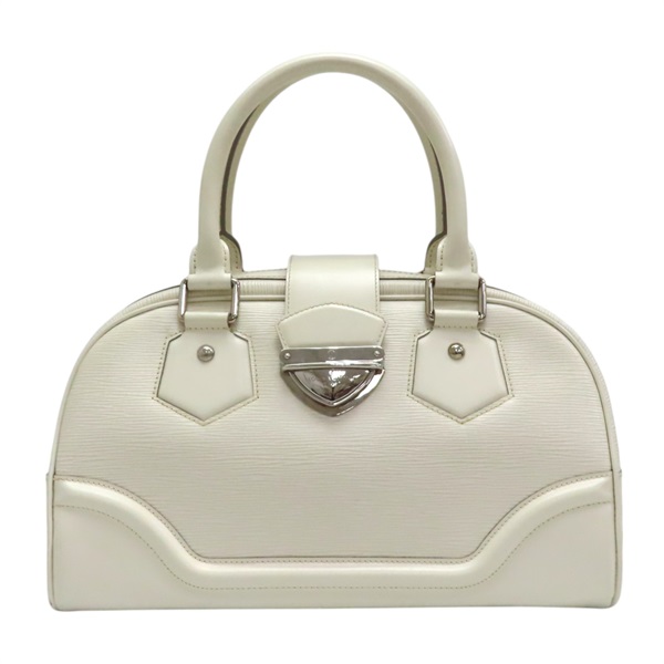 【再降價】白色 EPI水波紋 牛皮 Bowling Montaigne GM 手提包 無鑰匙【LOUIS VUITTON LV 路易威登】 M5931J