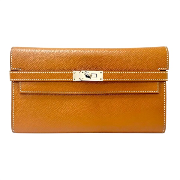 金棕 Epsom皮革 Kelly 凱莉 長夾