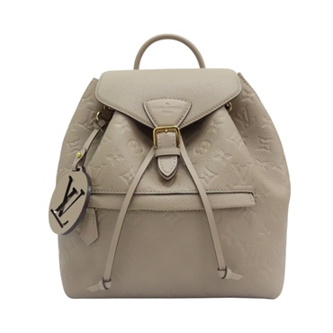 【再降價】灰色 原花壓紋牛皮 Montsouris 後背包【LOUIS VUITTON LV 路易威登】 M45410