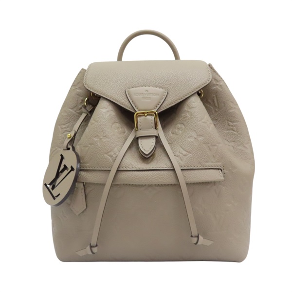 【再降價】灰色 原花壓紋牛皮 Montsouris 後背包【LOUIS VUITTON LV 路易威登】 M45410