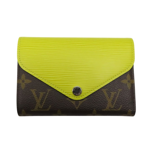 棕色 PVC塗層帆布 黃色 Epi皮革 Marie Lou 三折 中夾 M60427