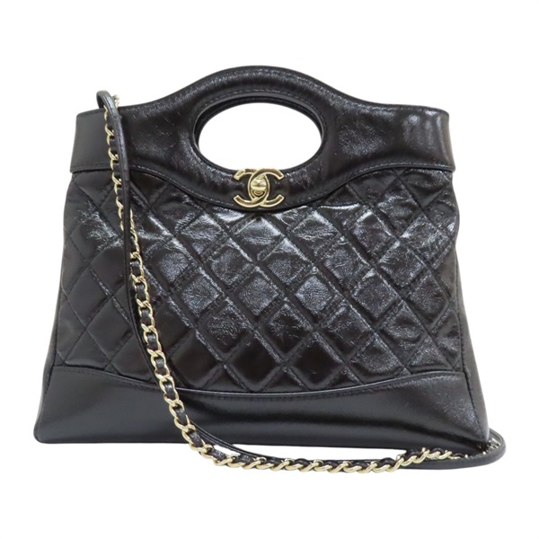 【再降價】黑色 菱格紋 牛皮 31 Shopping 兩用包【CHANEL 香奈兒】 AS4133