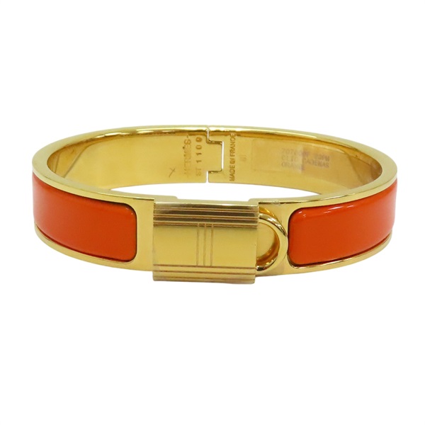 【再降價】橘色 琺瑯 Clic H 細版 手環【HERMES 愛馬仕】