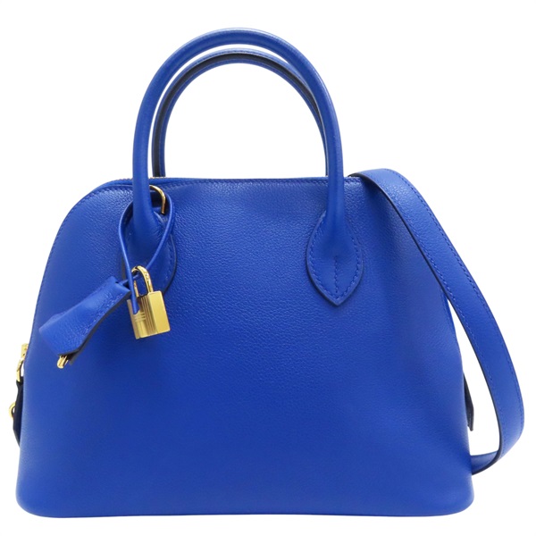 【再降價】Bolide 1923 27 柏莉包 两用包 藍色 牛皮 U刻 金扣【HERMES 愛馬仕】 IT 239 FG